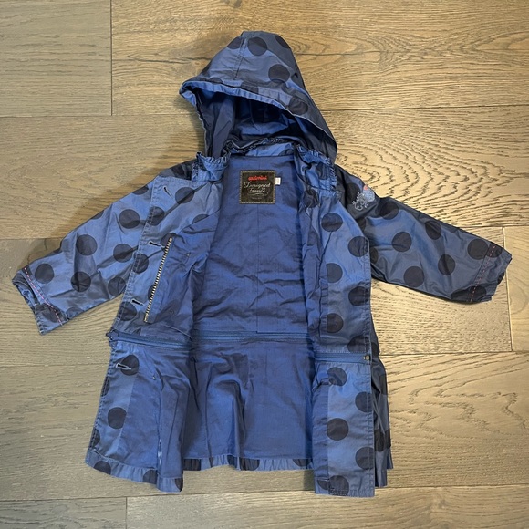 Catimini designer girls rain coat sz 2T EUC ret $159 - Picture 3 of 5